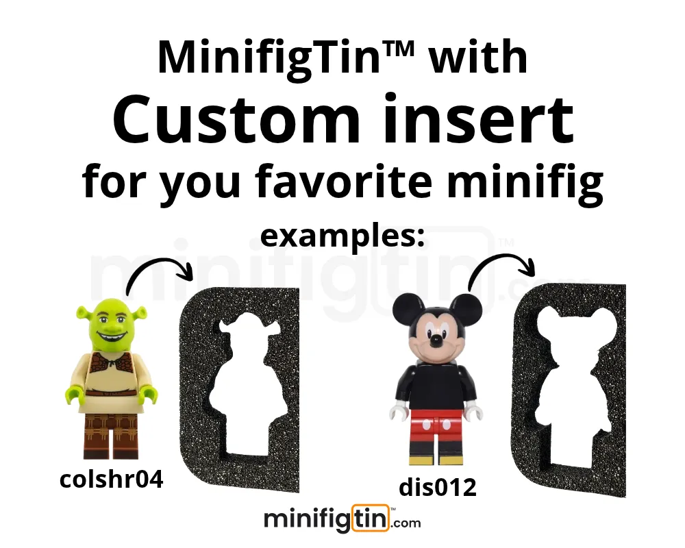 MinifigTin™ Minifig Case with Custom Foam Insert