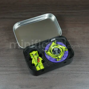 MinifigTin™ One Minifig Case (Shoulder) and Spinner with Foam Insert