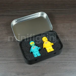 MinifigTin™ Two Classic Space Minifig Case with Foam Insert