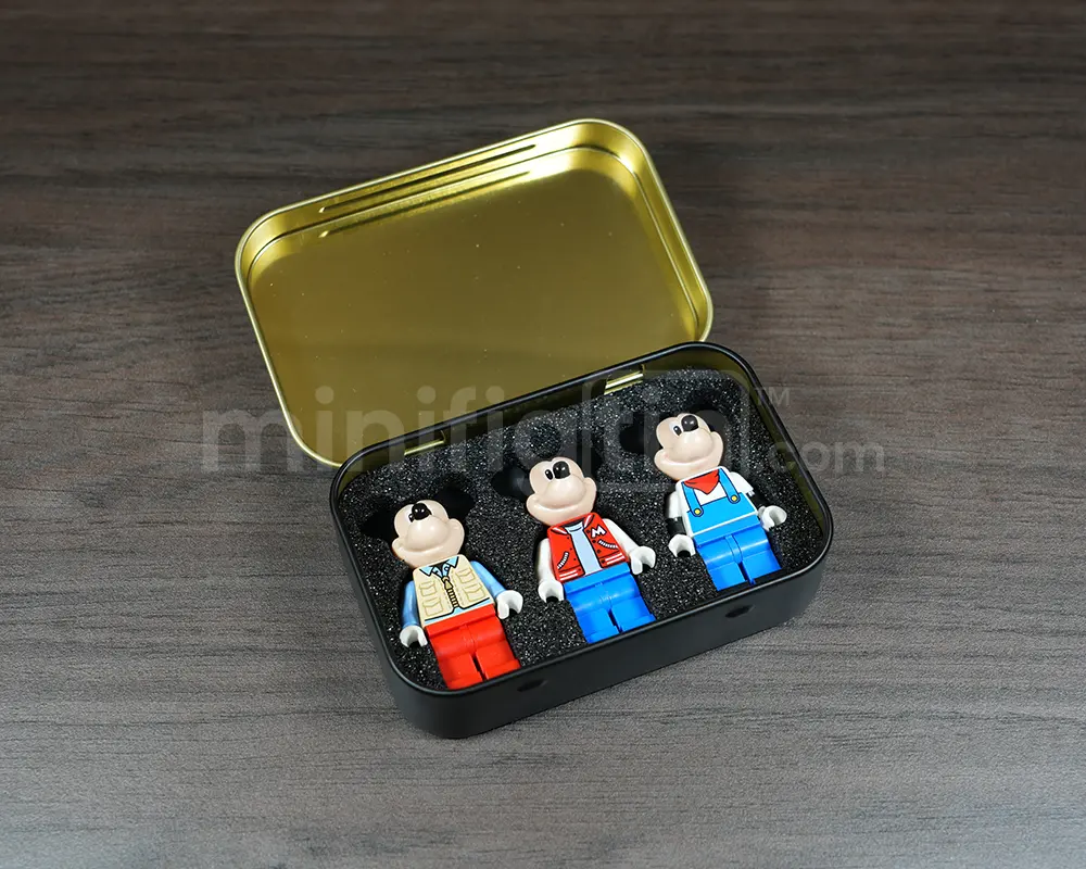 MinifigTin™ Three Mickey Minifig Case with Foam Insert - Image 5