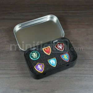 MinifigTin™ Six shields Case with Foam Insert
